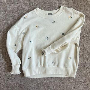 Gap floral sweatshirt, cropped